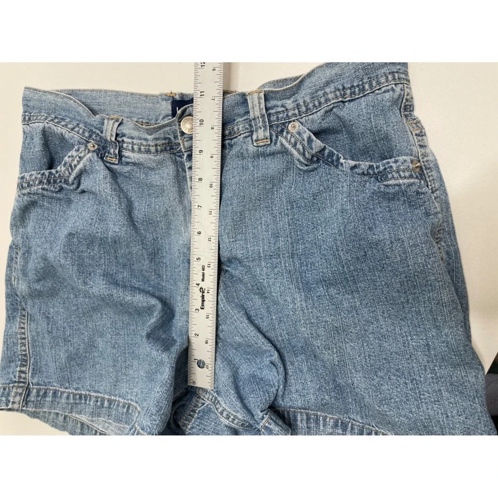 Vintage Y2K‎ LA Blues Light Wash Denim Carpenter Shorts Jorts Women 14 Retro 90s